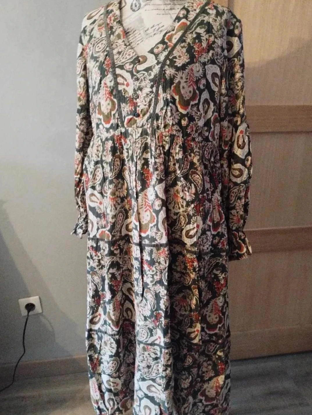 Longue robe fleurie, Blancheporte,T42